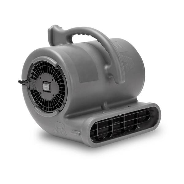 B-Air 1/2 HP Air Mover for Janitorial Water Damage Restoration Stackable Carpet Dryer Floor Blower Fan in Grey