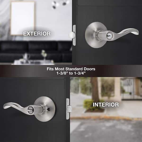 Defiant Naples Satin Nickel Keyed Entry Door Lever 32LYEX200B
