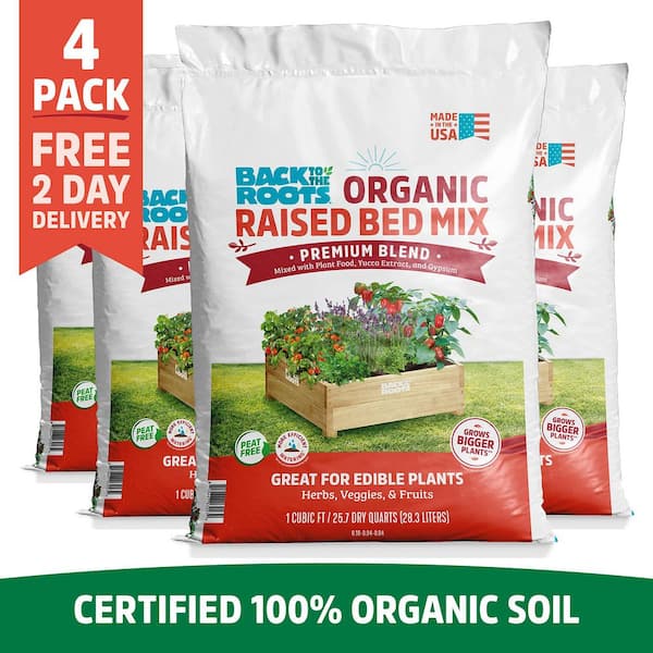 Organic Raised Bed Soil (4 1 cu.ft. Bags )