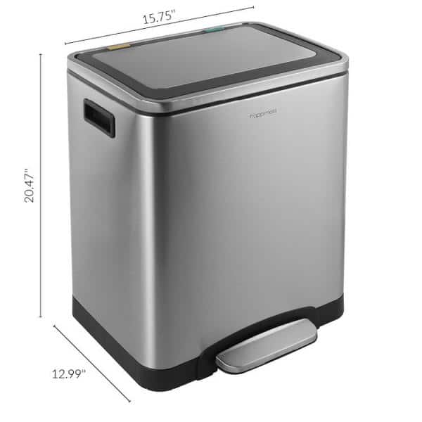 happimess Elmo Rectangular 8 Gal. Double Bucket Trash Can with