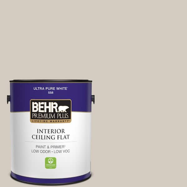 1 gal. #N220-2 Ashen Tan Ceiling Flat Interior Paint