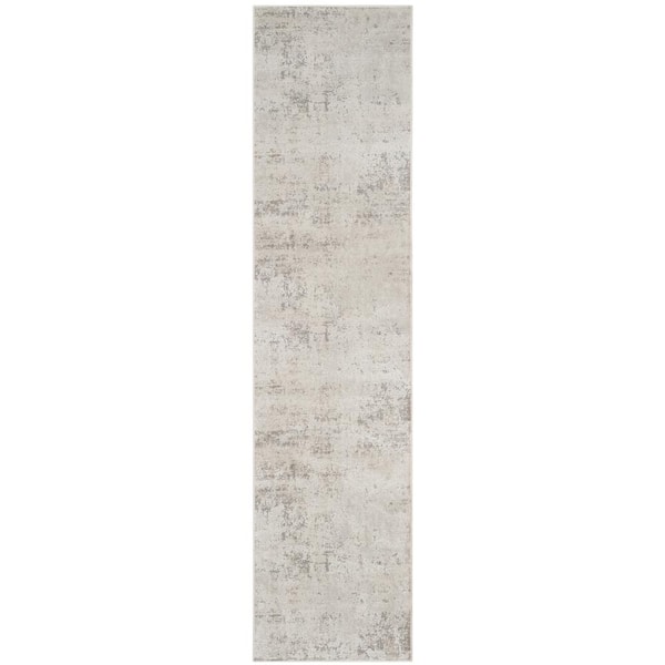 Princeton 2 ft. x 7 ft. Beige/Gray Distressed Marble Runner Rug