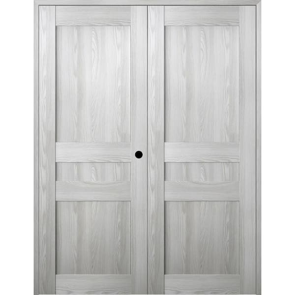 Belldinni 48 in. x 80 in. Left Hand Active Ribeira Ash Wood Composite Double Prehung Interior Door
