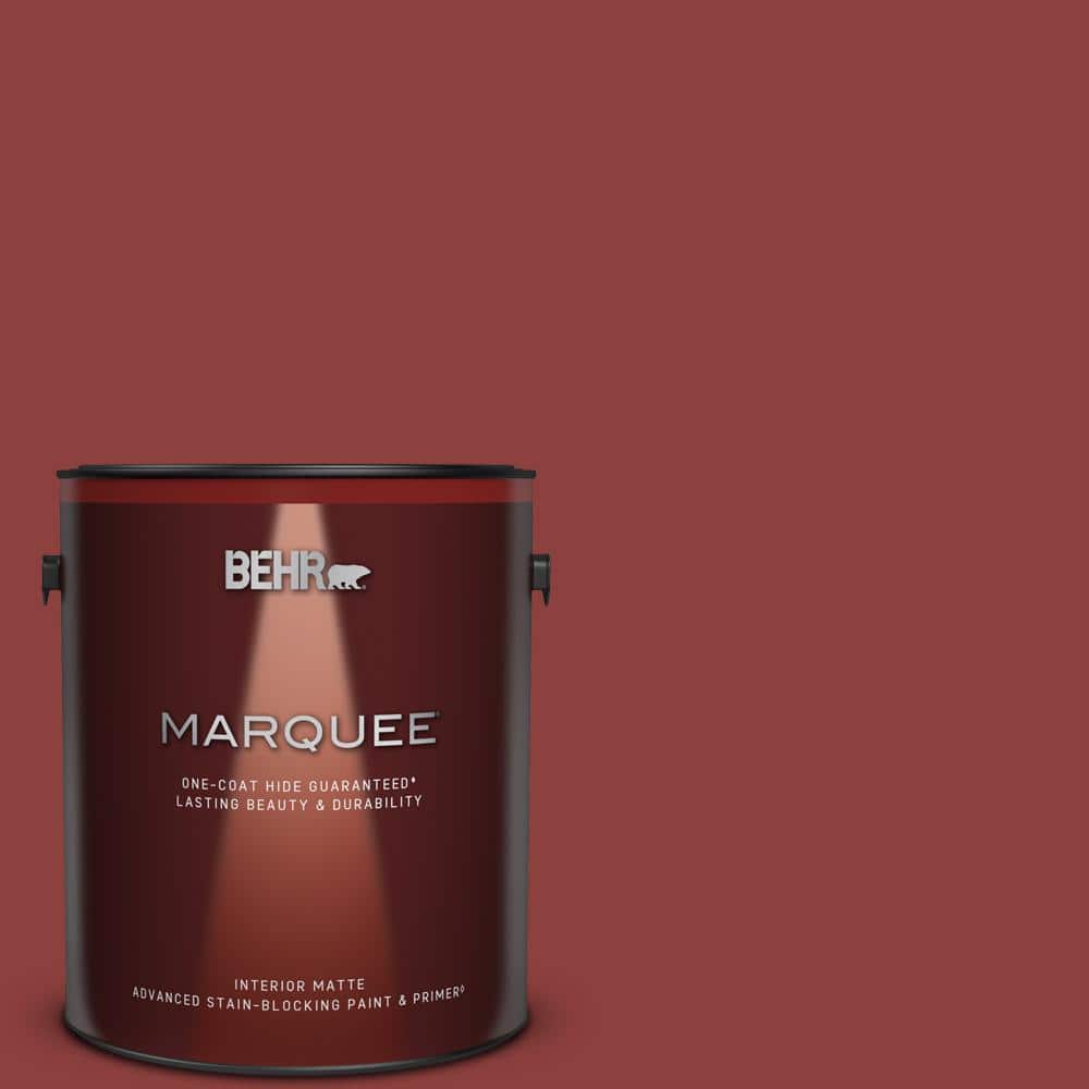 1 gal. #BXC-27 Carriage Red Matte Interior Paint & Primer
