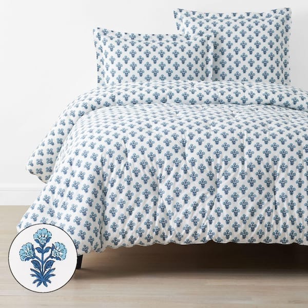 Company Cotton Suhana Garment Wash Blue Full Cotton Percale Comforter