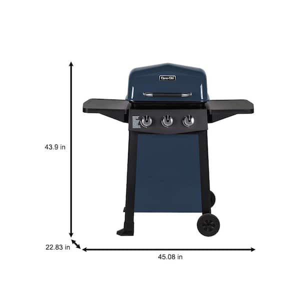 Outdoor Indoor 3 Burner Open Cart Propane Gas BBQ Grill US Stock Free  Shipping