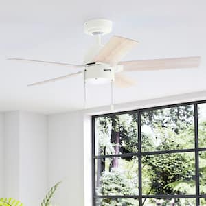 Erling 44 in. Integrated LED Indoor Matte White Ceiling Fan with Light Kit Included