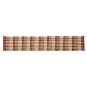 Cottage Plaid Woven Natural Cotton Table Runner