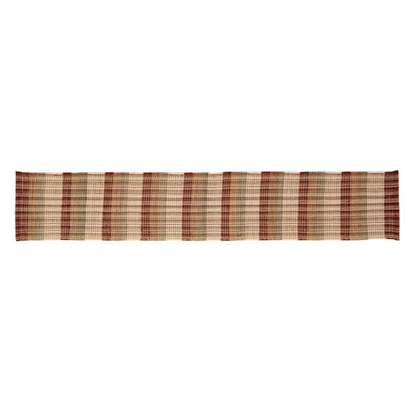 Better Trends Cottage Plaid Woven Natural Cotton Table Runner