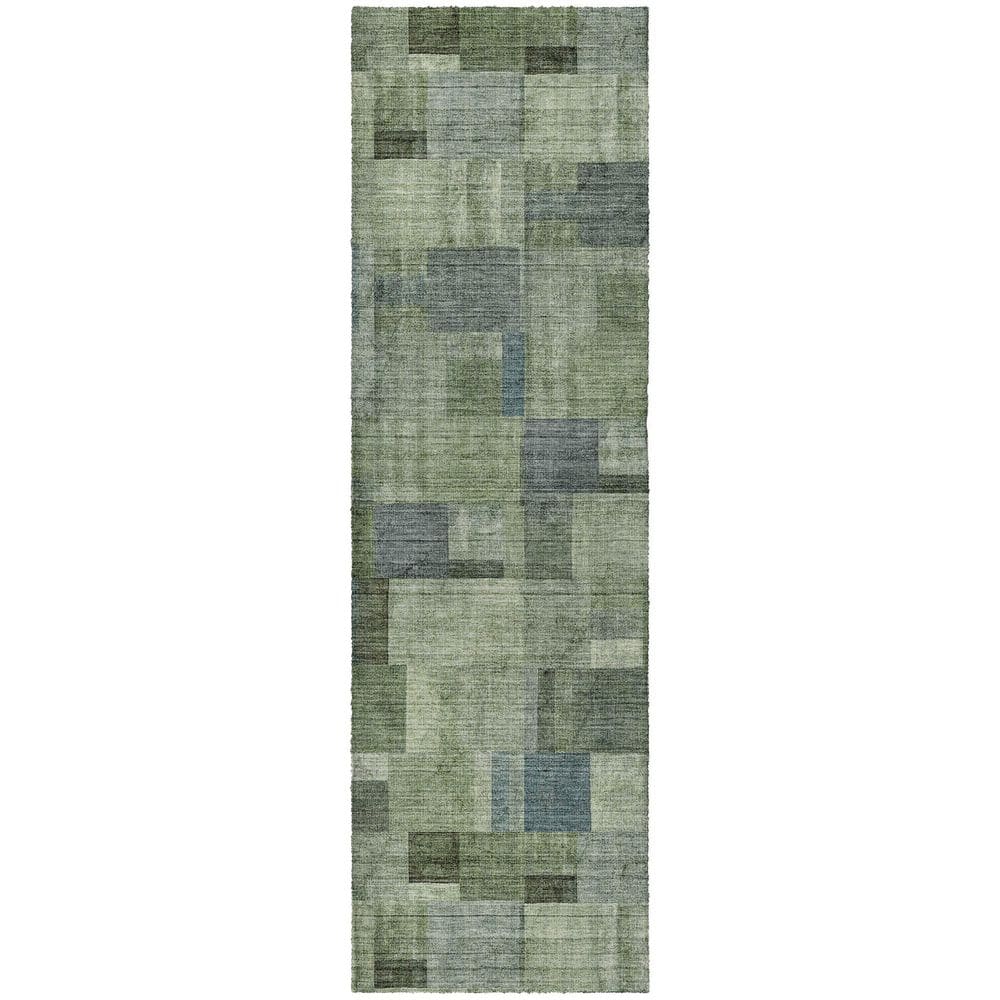 Dream Shag Premium Machine Washable Abstract ADS639 Green 2 ft. x 7 ft. Runner Rug price history on PriceWatchPro