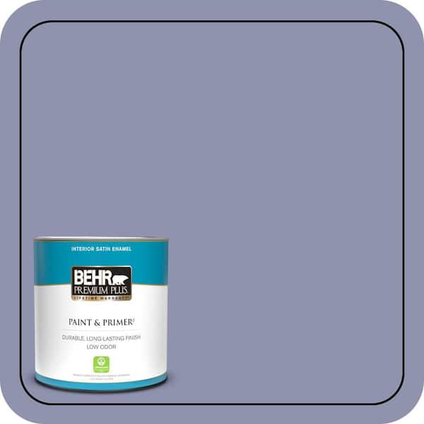BEHR PREMIUM PLUS 1 qt. #S560-4 Monarchy Satin Enamel Low Odor Interior Paint & Primer