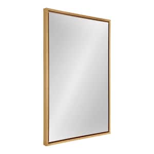 Medium Rectangle Gold Modern Mirror (36 in. H x 24 in. W)