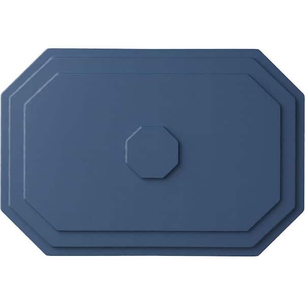 Ekena Millwork 25-1/4" W x 17-1/4" H x 1-3/4" Felix Urethane Ceiling Medallion, Hand-Painted Americana