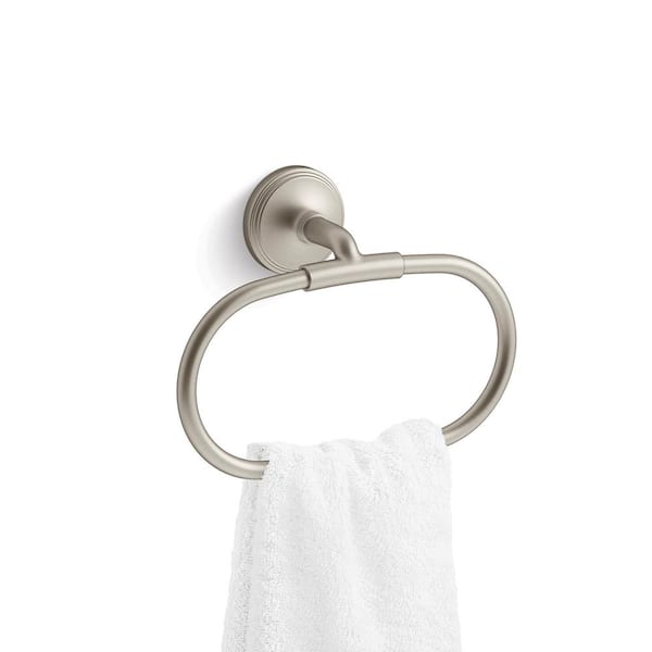 Paces Wall Mounted Towel Ring in Vibrant Brushed Nickel