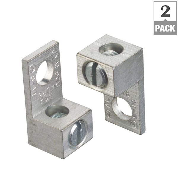 Blackburn #6 STR to #14 AWG Dual Rated Type ADR-ALCUL Single Conductor Mechanical Wire Connector with 1-Hole Mount (2-Pack)
