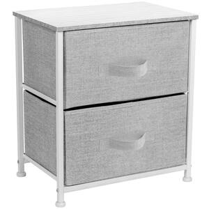 Nighstand 3-Drawer White Dresser 17.75 in. L x 11.87 in. W x 20 in. H