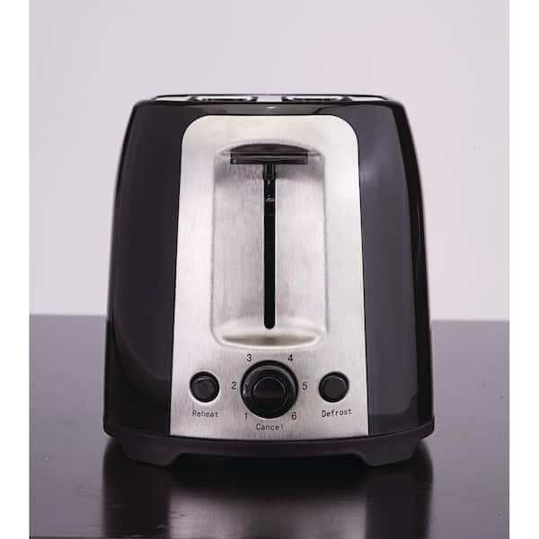 BLACK+DECKER 2-Slice Extra Wide Slot Toaster, Black, Silver, TR1278B 