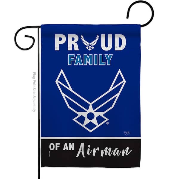 Breeze Decor 13 in. x 18.5 in. Proud Family Airman Garden Flag Double-Sided Armed Forces Decorative Vertical Flags