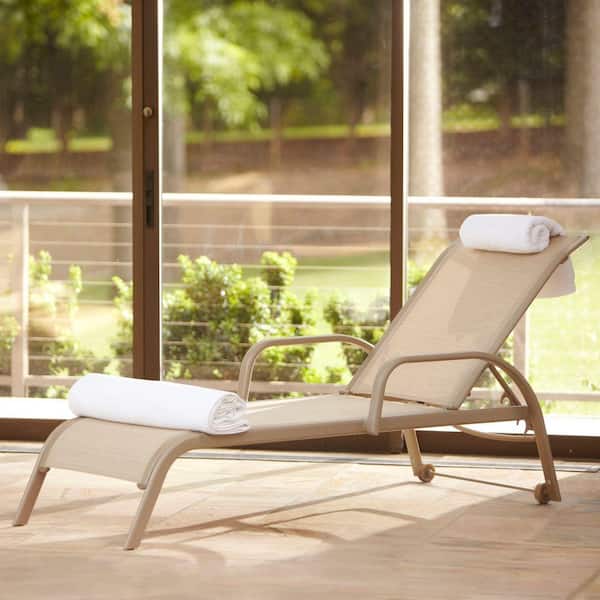 Hampton Bay Westin Commercial, Contract Grade Sling Patio Chaise Lounge