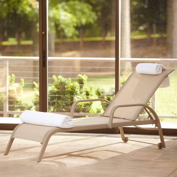 Hampton Bay Westin Commercial, Contract Grade Sling Patio Chaise Lounge (2-Pack)