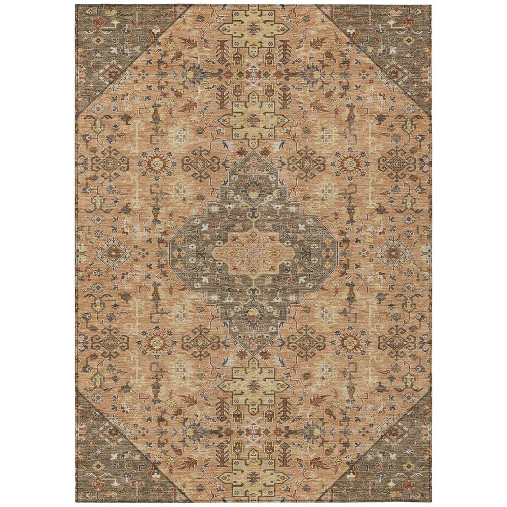 Chantille Machine Washable Indoor/Outdoor Abstract ACN2714 Copper 5 ft. x 7 ft. 6 in. Area Rug price history on PriceWatchPro