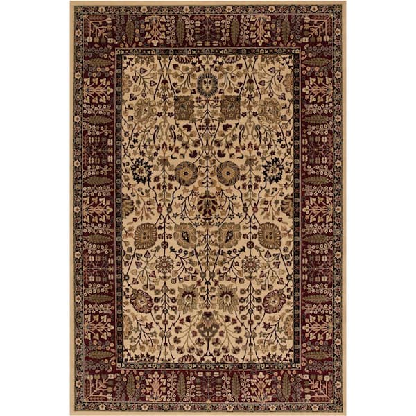 Concord Global Trading Persian Classics Vase Ivory 4 ft. x 6 ft. Area Rug