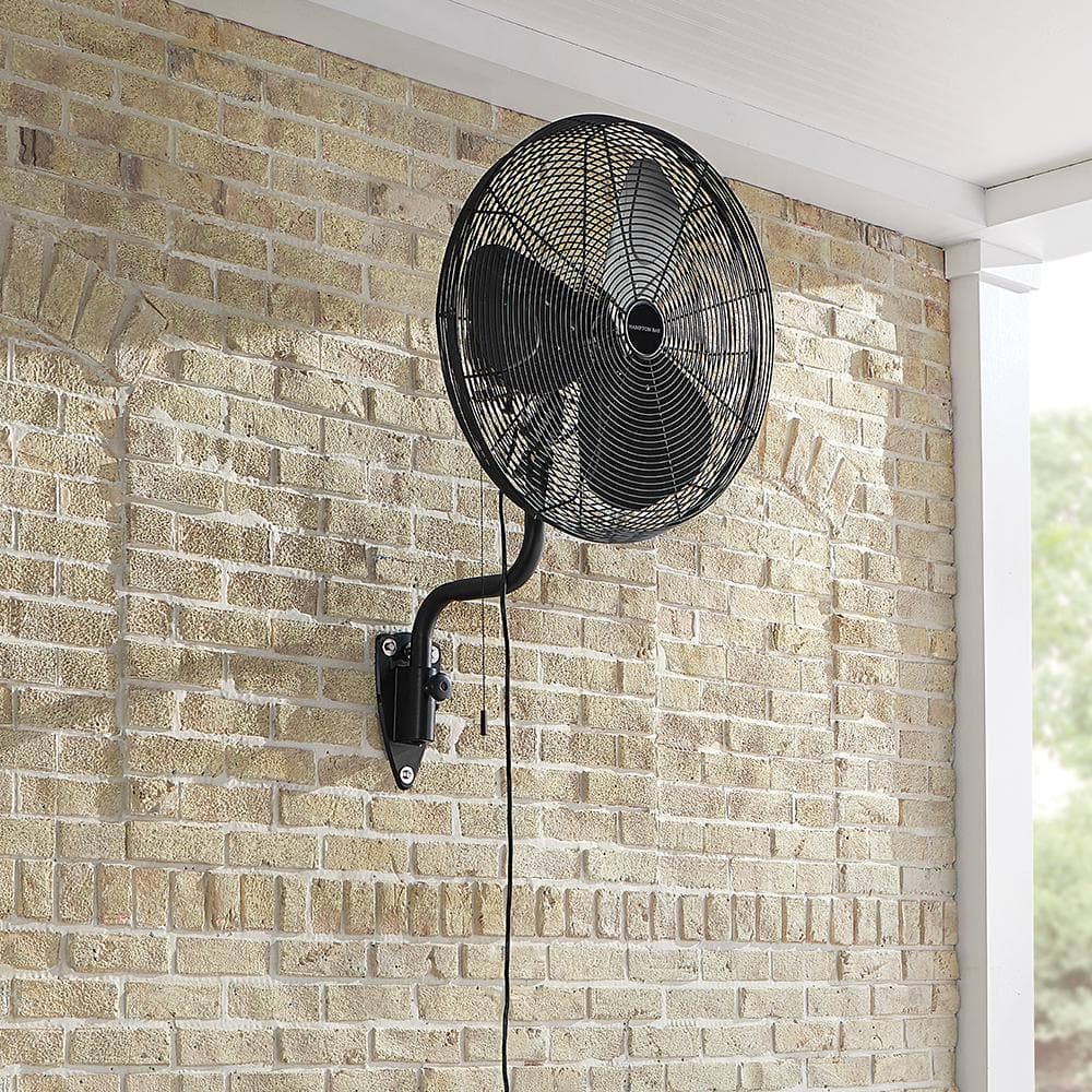 24 in. 3-Speed Oscillating High Velocity Black Wall Mount Fan with 3 Blades price history on PriceWatchPro