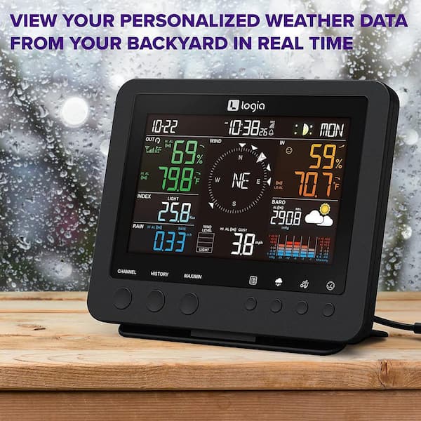 Logia 7-in-1 Weather Station, Wireless Console Monitoring System