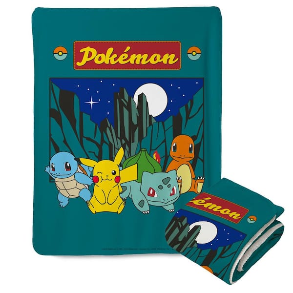 THE NORTHWEST GROUP Pokemon Under Stars Mink Sherpa Multicolor Throw Blanket