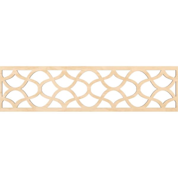 Ekena Millwork Resort Fretwork 0.25 in. D x 47 in. W x 12 in. L Birch Wood Panel Moulding