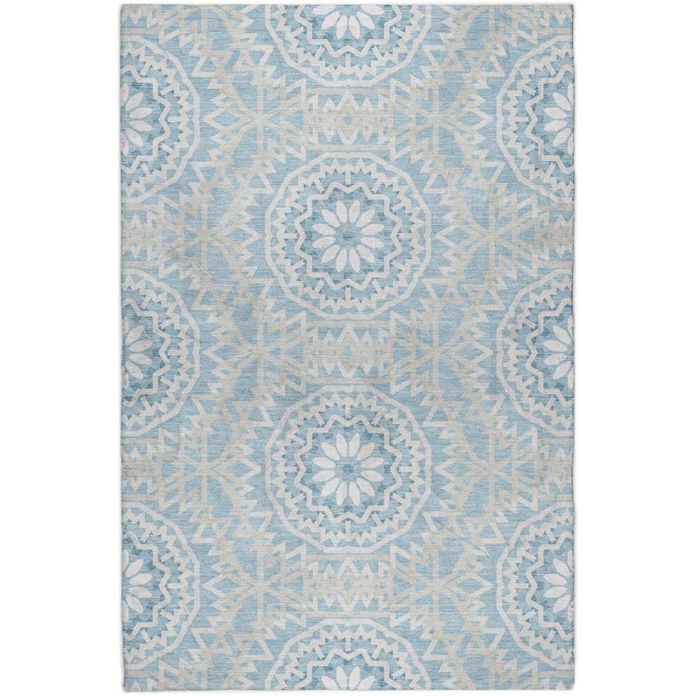 Dream Shag Premium Machine Washable Abstract ADS619 Denim 9 ft. x 12 ft. Area Rug price history on PriceWatchPro