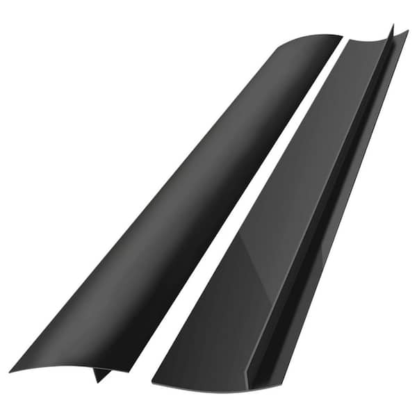 2 Pack Black Silicone Stove Counter Gap Covers, Heat Resistant Stove Gap Filler, 21 in. Stove Guard, Easy to Clean
