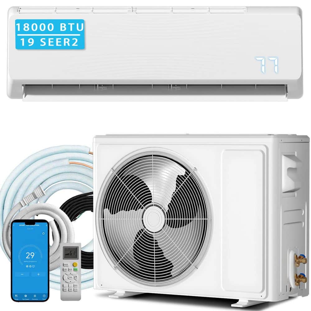 18000 BTU Mini Split Air Conditioner & Heater, 19 SEER2 230V WIFI Enabled 1050 Sq. Ft. Wall-Mounted AC Unit APP & Remote price history on PriceWatchPro