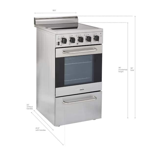 Magic Chef Stainless-Steel Electric Range with Convection Oven  and 4 Burners, 2.2 Cubic Feet : Appliances