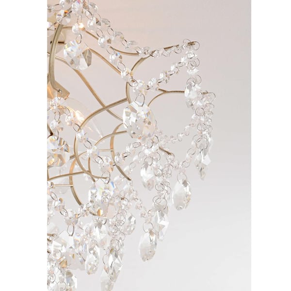 Jojospring Bess 20 in. Dia 5-Light Brushed Silver-Ish