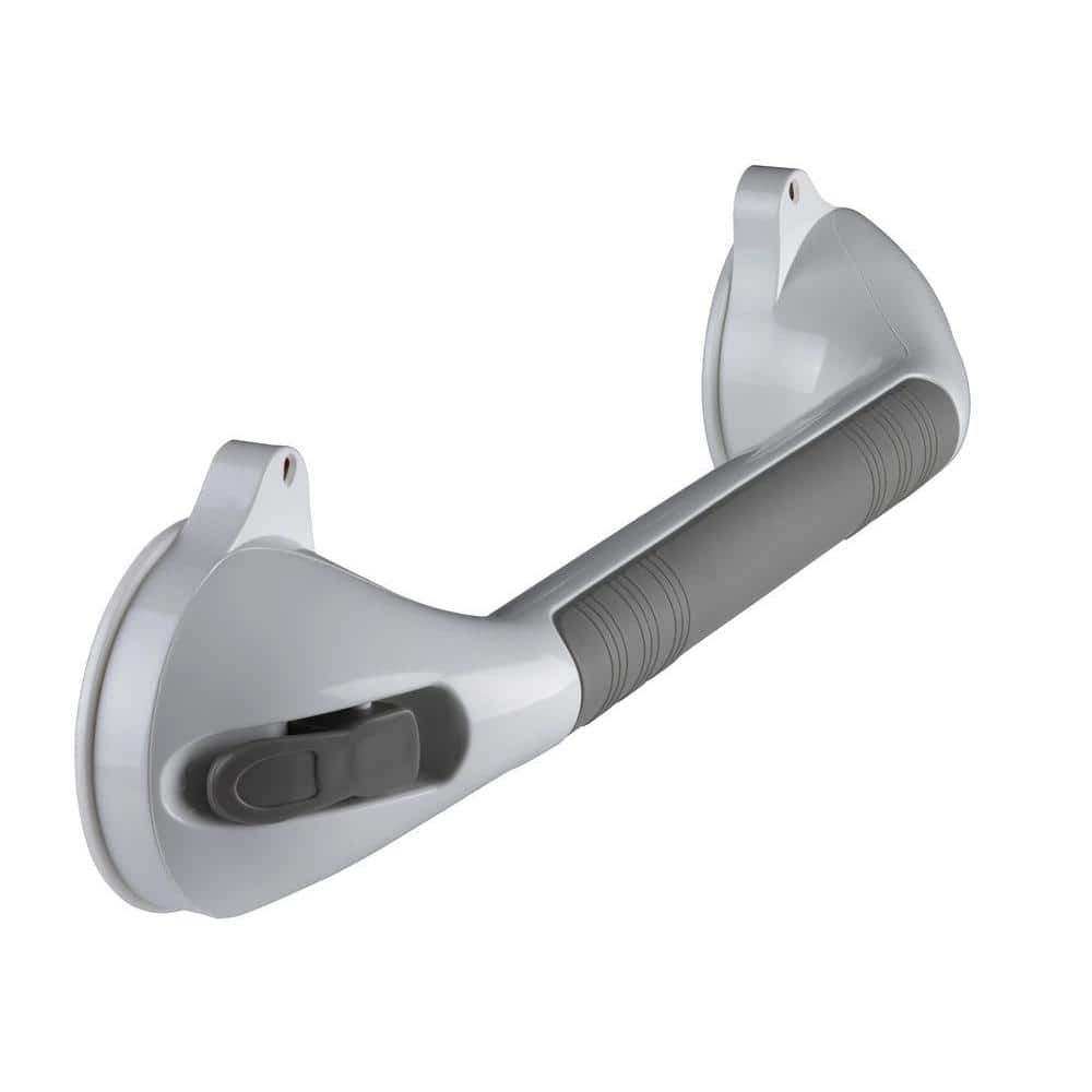 Dyiom Suction Cup Grab Bars Showers, Length in. 16 .5, x Dia. in 3.75, Concealed Screw, Shower Grab Bar, in White