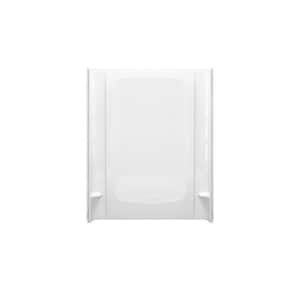 STORE+ 60 in. W x 75.8 in. H 1 -Piece Direct-to-stud Back Shower Wall in White