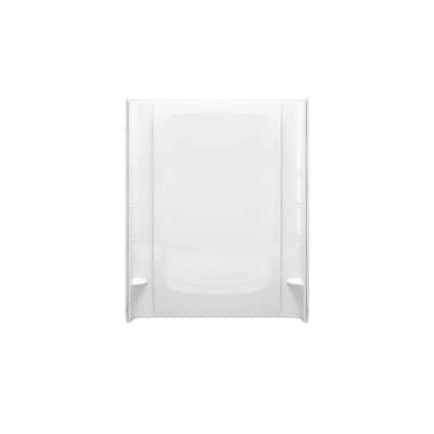 STORE+ 60 in. x 75-3/4 in. 1-Piece Direct-to-Stud Alcove Shower Wall in White