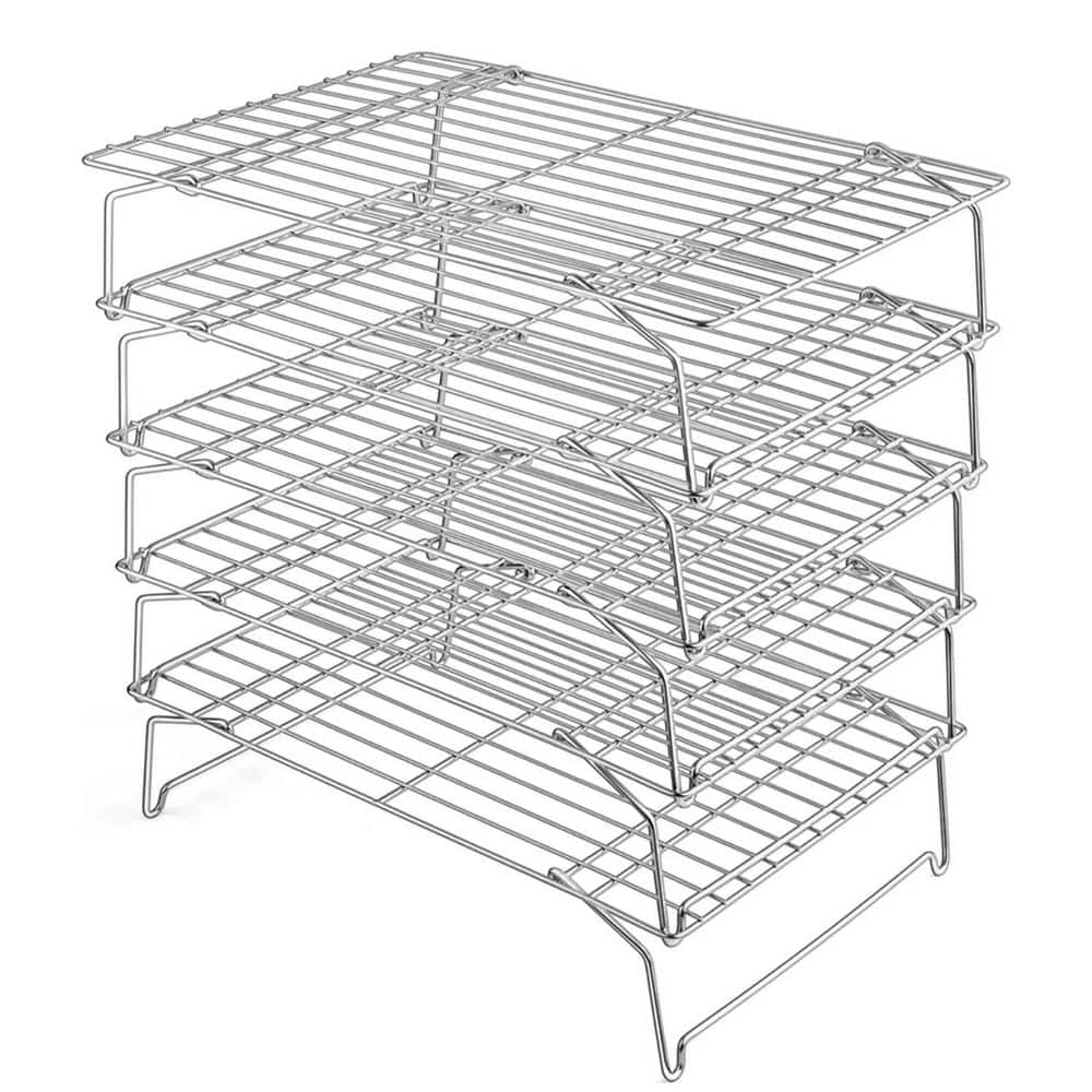 5-Tier Stainless Steel Stackable Cooling Rack for Baking Roasting Grilling,