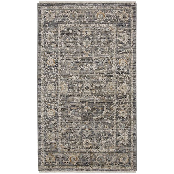 Nourison Lynx Slate Multicolor 3 ft. x 5 ft. All-over design Transitional Area Rug