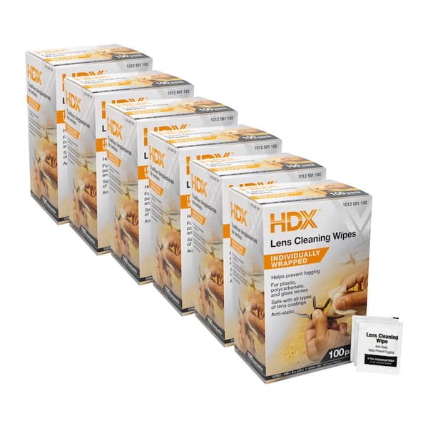 HDX 100-Count Lens Cleaning Wipes for First Aid Kit 94143 - The