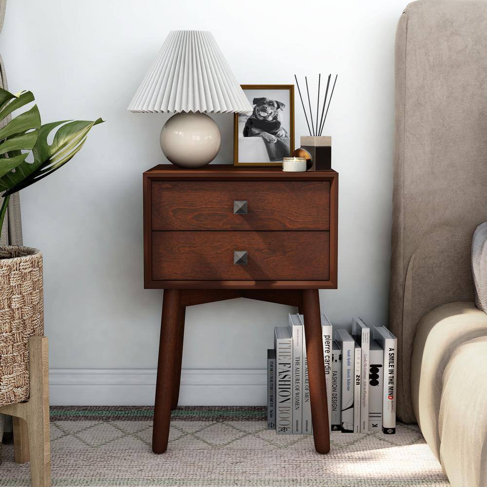Espresso bedside table sales