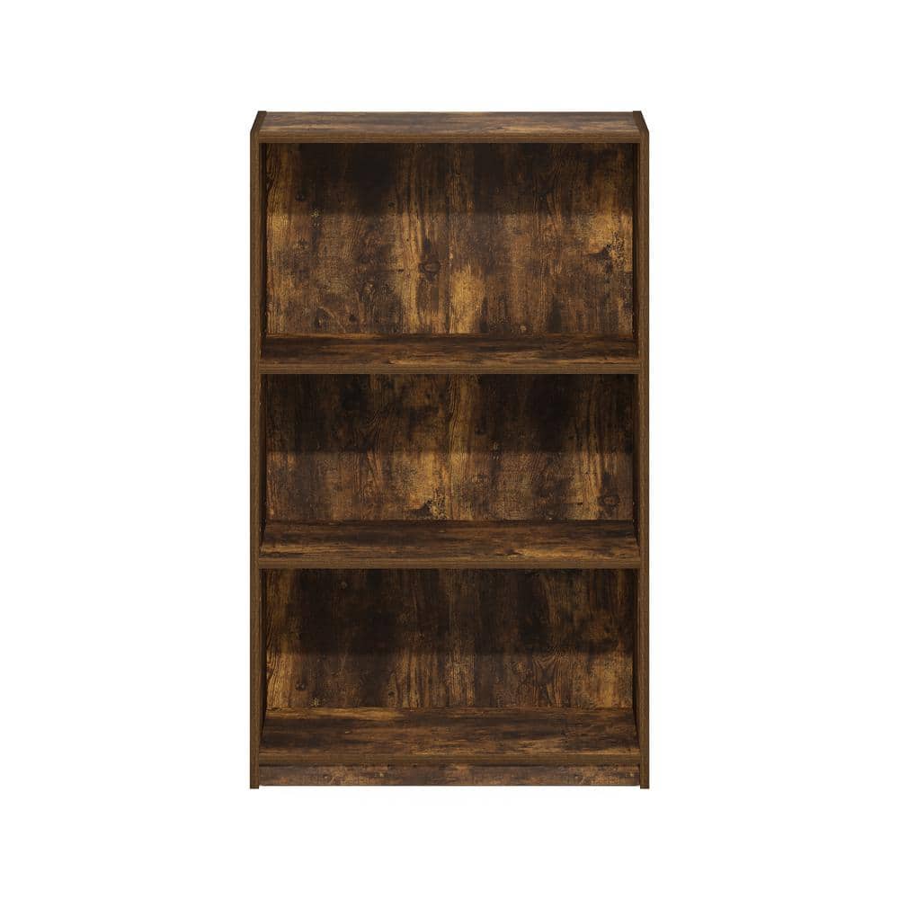 Amber Pine Contemporary 4-Tier Adjustable Wood Bookcase