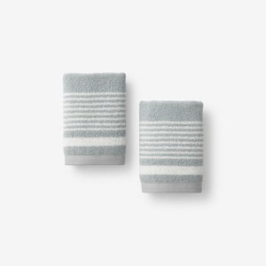 Company Cotton Plush Spa Stripe Seaspray Cotton Wash Cloth (Set of 2)