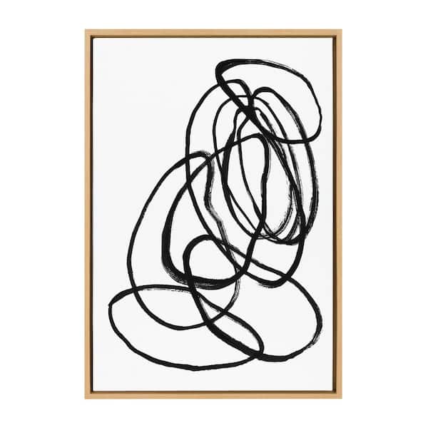 Kate and Laurel "Sylvie Ring of Light 2" by Nikki Chu 1-Piece Framed Canvas Abstract Art Print 33.00 in. x 23.00 in.