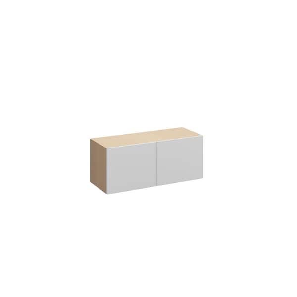 Ithaca Slab 33 in. W x 12 in. H x 12 in. D in Super White Plywood Assembled Wall Cabinet