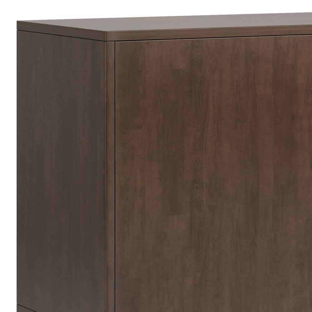 Walnut Brown 60" Solid Wood Mid-Century Sideboard Buffet