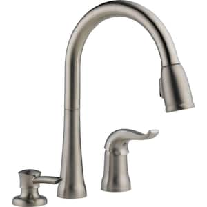 Kate Single-Handle Pull-Down Sprayer Kitchen Faucet with MagnaTite Docking and Soap Dispenser in Stainless