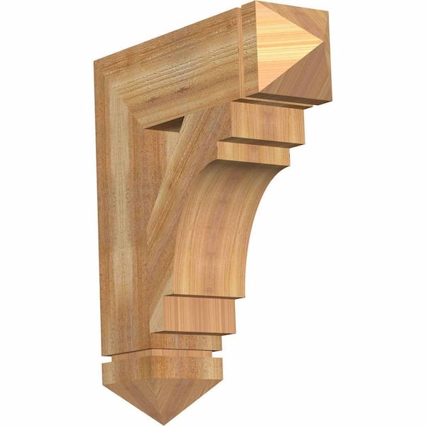 Ekena Millwork 6 in. x 26 in. x 22 in. Western Red Cedar Merced Arts and Crafts Rough Sawn
