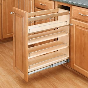 Natural Maple 6 in. Pull Out Kitchen Cabinet Organizer Pantry Spice Rack